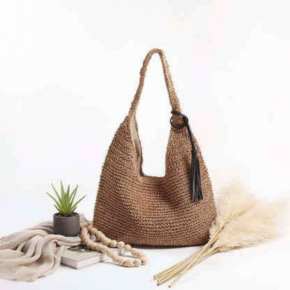 Large capacity straw beach bag Shoulder Woven Casual Beach Bag