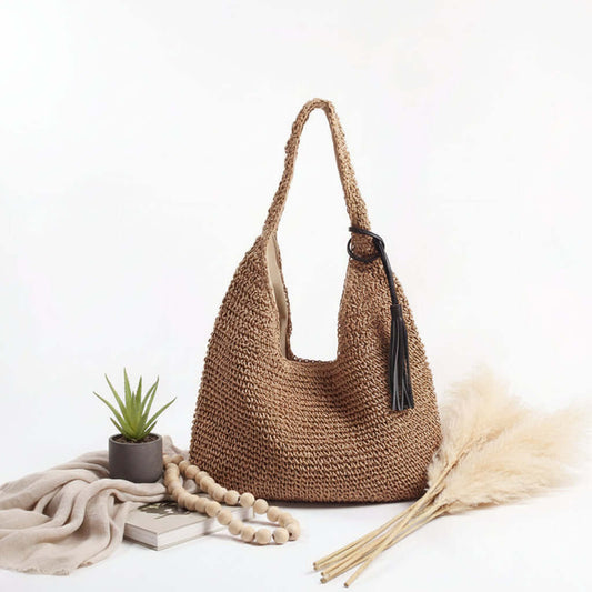 Large capacity straw beach bag Shoulder Woven Casual Beach Bag