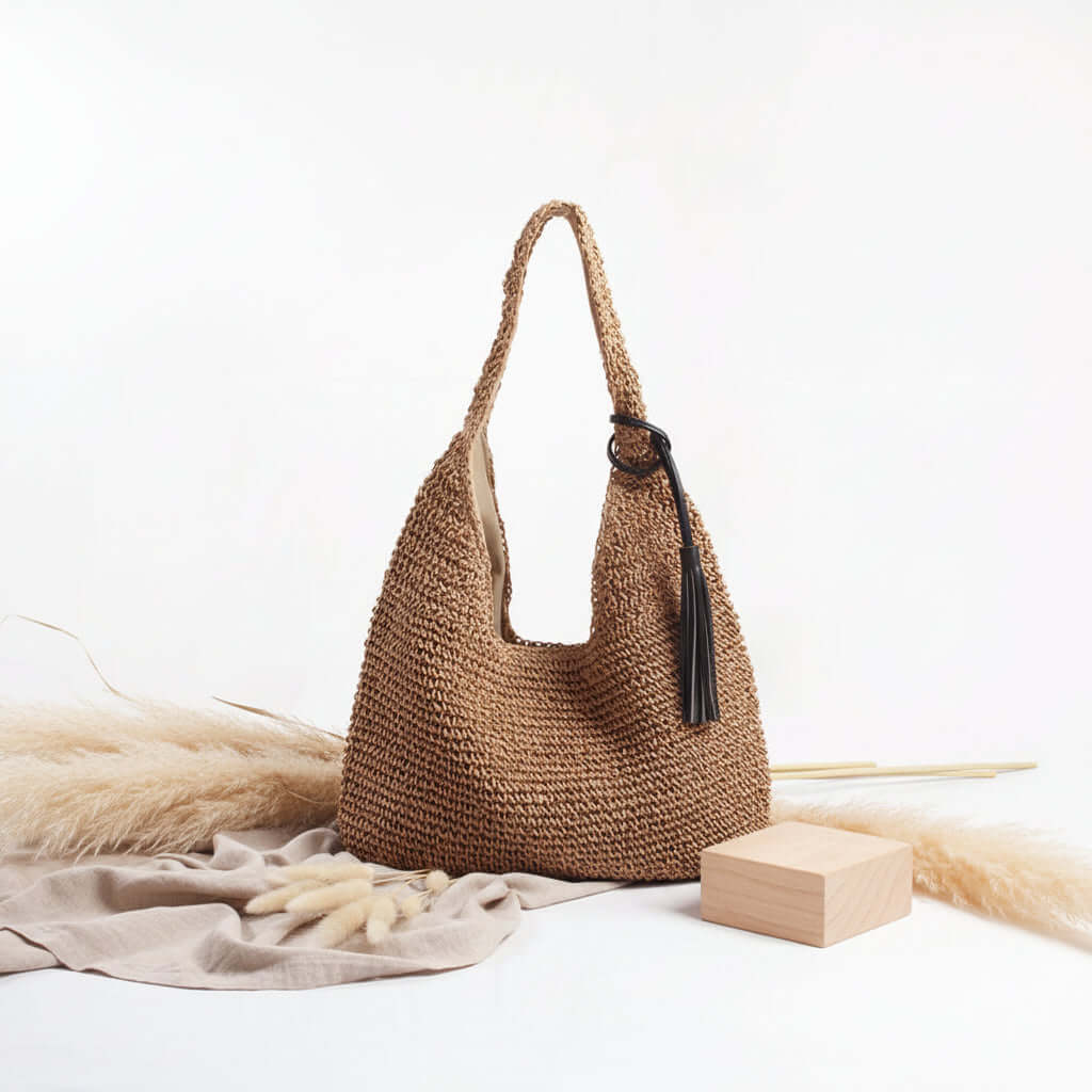 Large capacity straw beach bag Shoulder Woven Casual Beach Bag